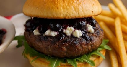 Blueberry Goat Cheese Burgers