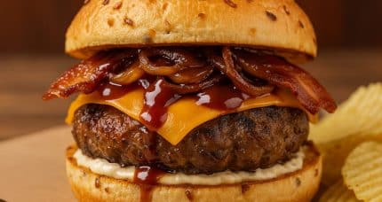 Sweet & Smoky Vidalia BBQ Burgers on Onion Rolls