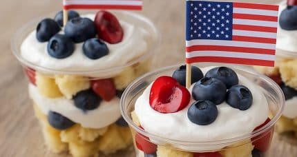 4th of July Berry Shortcake Cups